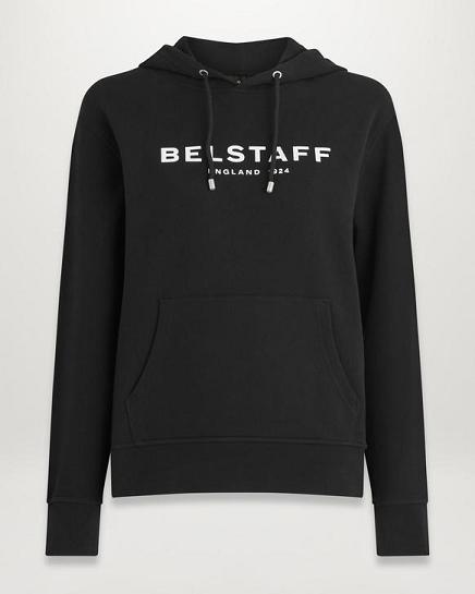 Sweat À Capuche Belstaff Femme 1924 Noir Coton Polaire Soldes SZ3280491